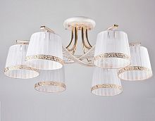 Люстра потолочная шестирожковая Мелодия Света Греция Е27 Белое золото картинка 